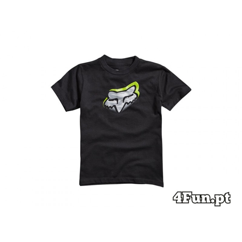 T-SHIRT FOX JUNIOR GLITCHED BLACK